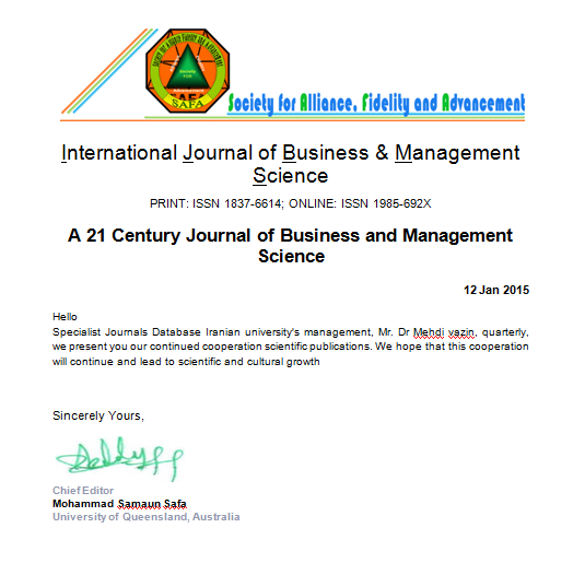 International Journal of Business & Management Science